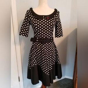 Collectif Cherry Polka Dot Dress
